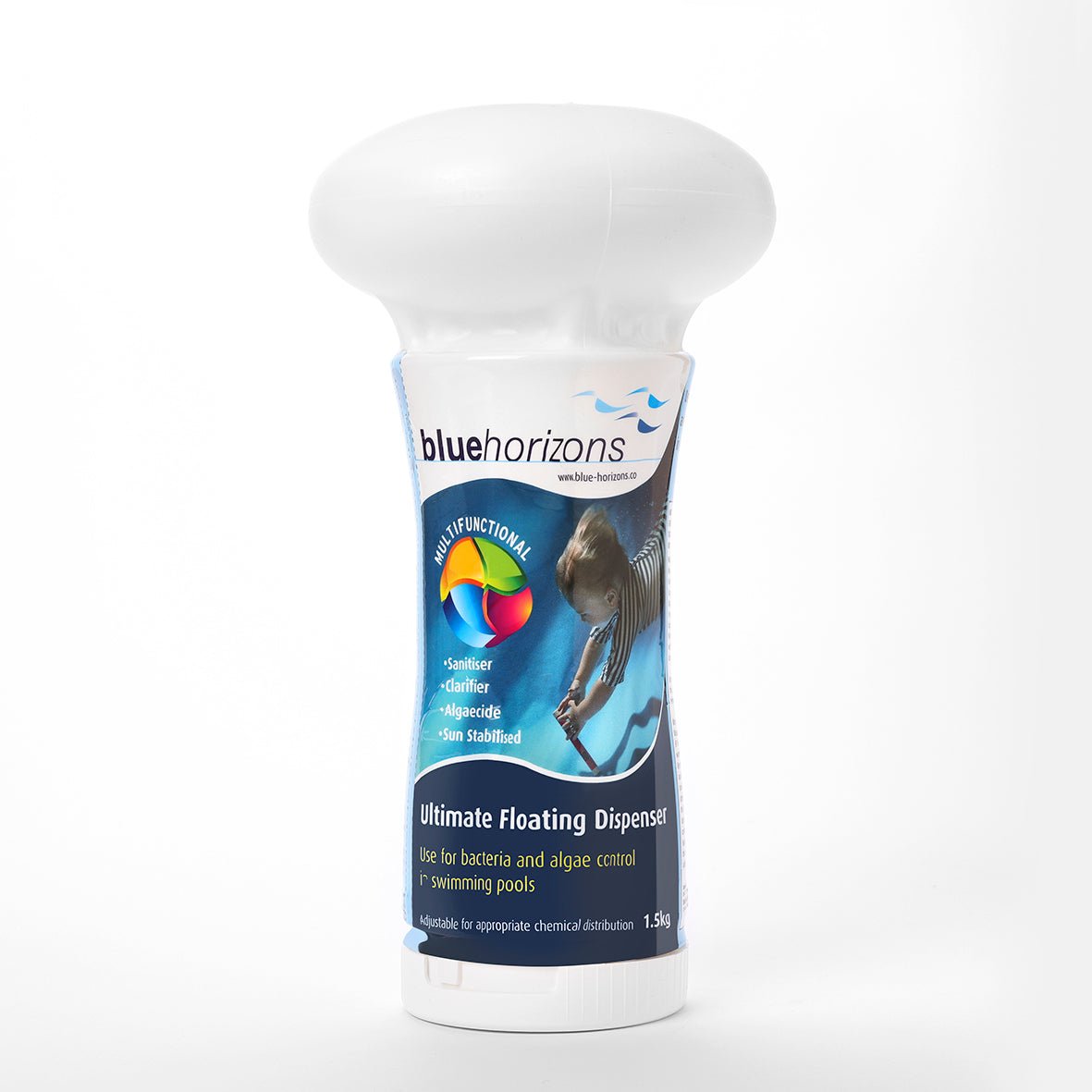 Blue Horizons Ultimate Floating Chlorine Dispenser | Pre-Filled Multifunctional Chlorine Tablets | 720g & 1.5kg - New Forest Hot Tubs